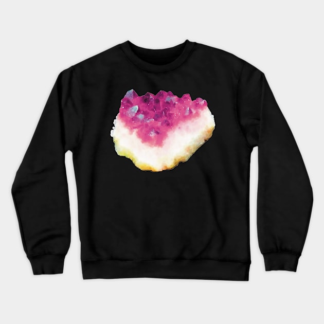 Pink Crystal Crewneck Sweatshirt by Griffelkinn